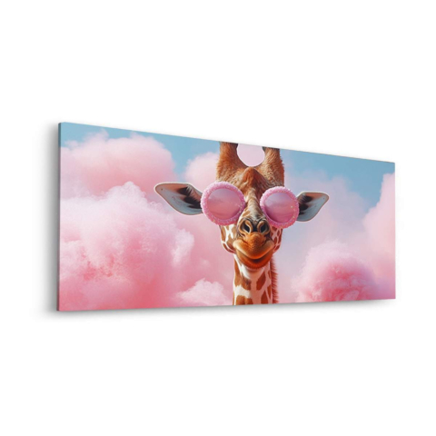 Giraffe im Traumland Dibond Leinwandbild