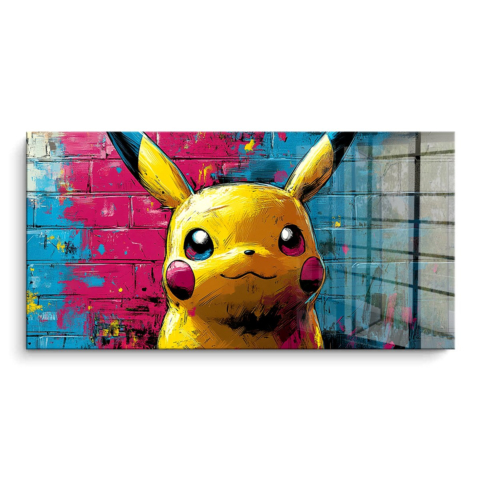 Lebhaftes Pikachu PVC Glänzend Leinwandbild