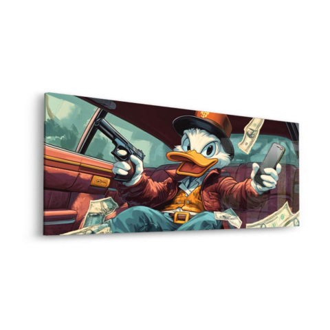 Gangster Duck Acrylic Glass Art