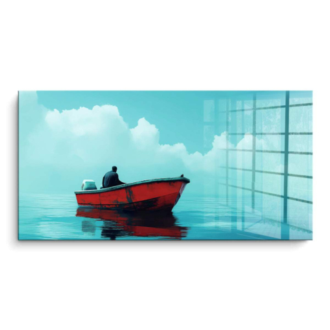 Ruhige Wasserlandschaft PVC Glänzend
