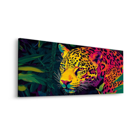 Lebendiger Dschungel-Leopard Dibond Matt Kunstwerk