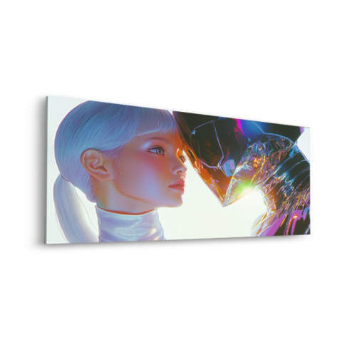 Futuristische Umarmung Dibond Matt Art