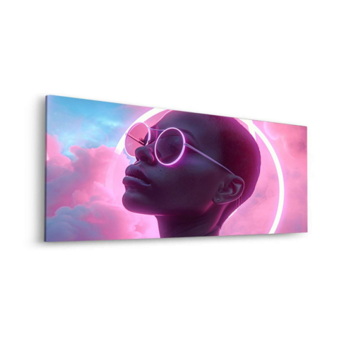 Neon-Traumlandschaft Dibond PVC Matt