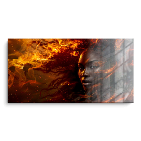Ätherische Flammen PVC Glänzend