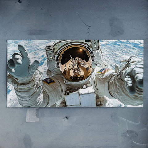 Uścisk Astronauty Plakat