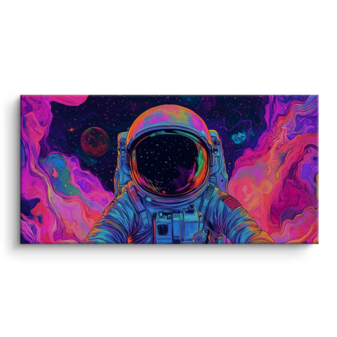 Kosmische Traumlandschaft Astronaut Leinwandbild