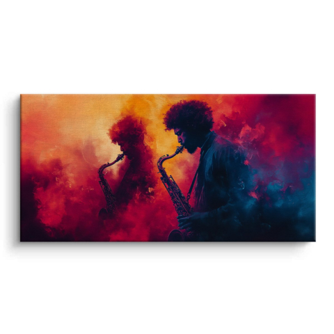 Saxophon Serenade Leinwandbild