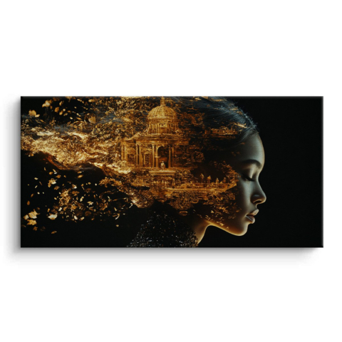 Goldene Träume Leinwandbild