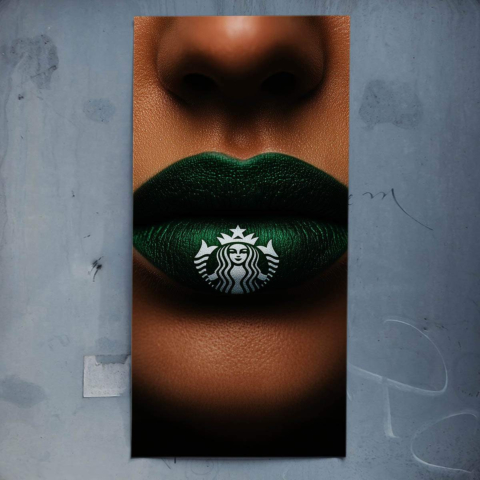 Affiche Lips de Starbucks Poster
