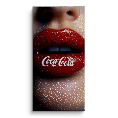 Coca-Cola Lippen Leinwandbild