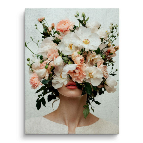 Blumenhafter Schleier Leinwandbild