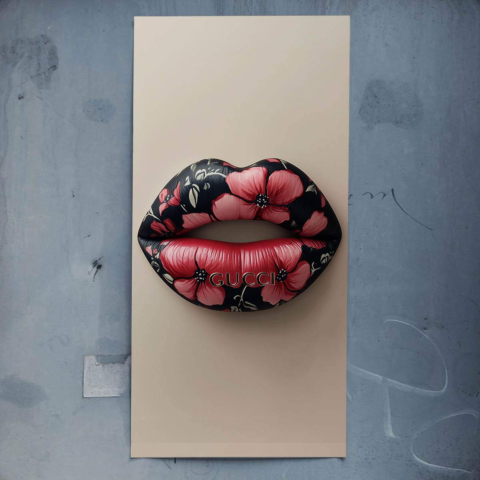 Pillow Lip Floral Poster