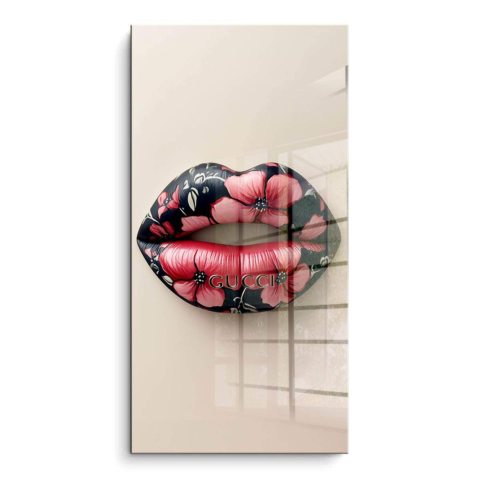 Floral Lip Pillow PVC Gloss Art