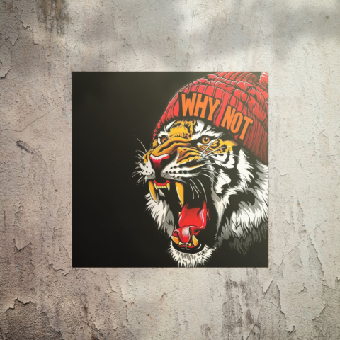 Roaring Tiger Beanie Poster Art
