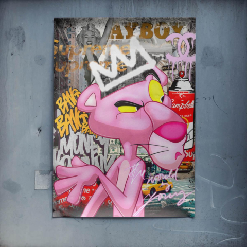 Actitud de la Pantera Rosa Póster