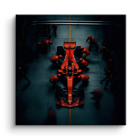 Ferrari Boxenstopp Leinwandbild