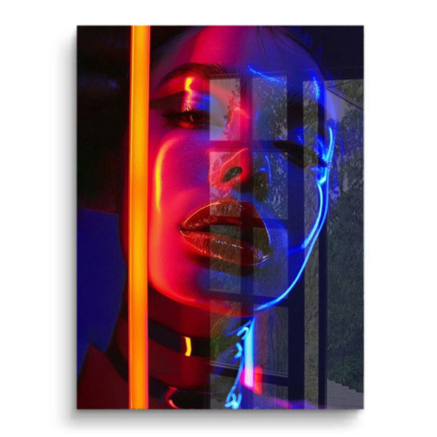 Visage Néon PVC Brillant