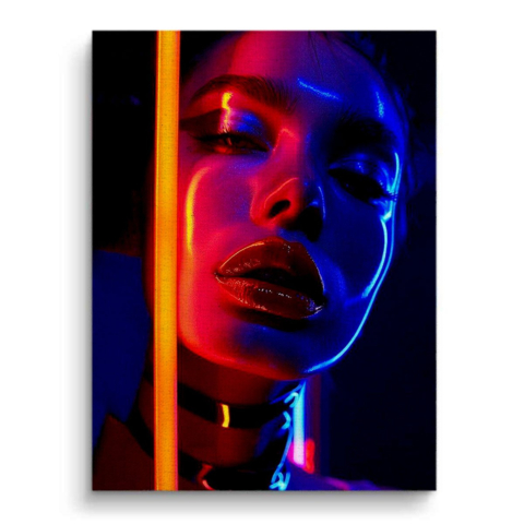Visage Néon Toile