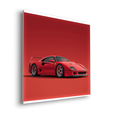 Ferrari F40 Art en Dibond PVC Mat