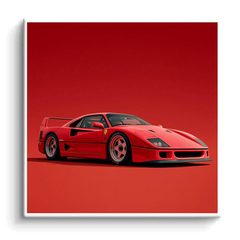FERRARI F40 PVC Matt Leinwandbild