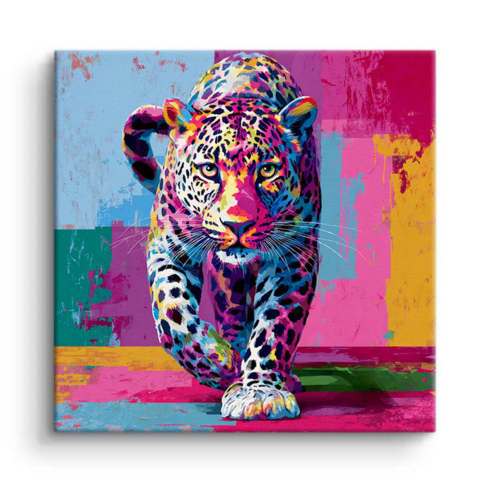 Leopard en course Toile