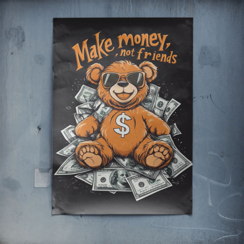 Ourson Argent Poster