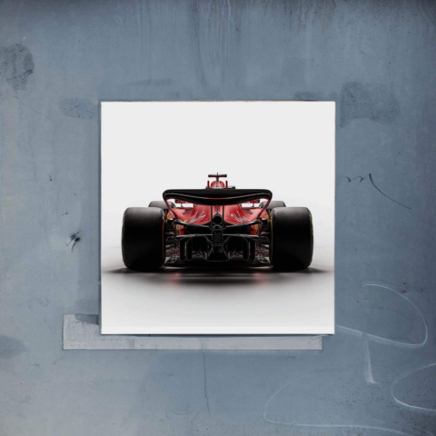 Plakat z samochodem Ferrari F1
