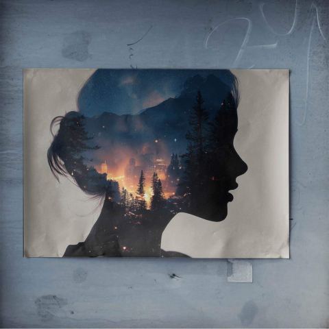 Silhouette de la Nuit Poster