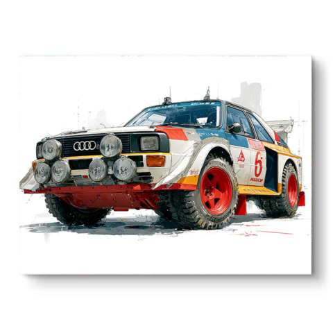 Audi Quattro PCV Matowy Obraz