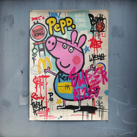 Graffiti de Peppa Pig Póster