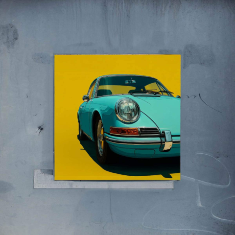 Póster de coche deportivo vintage