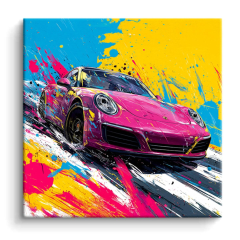 Colorful Porsche Sprint PVC Matt Art