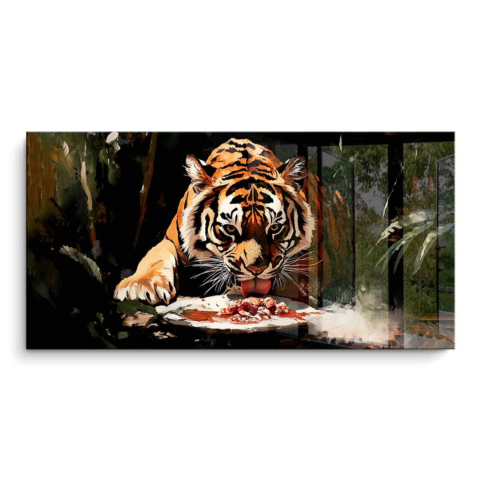 Tiger Feast PVC Glänzend