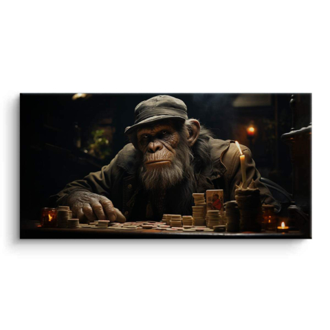 Soirée Poker Chimpanzee Toile