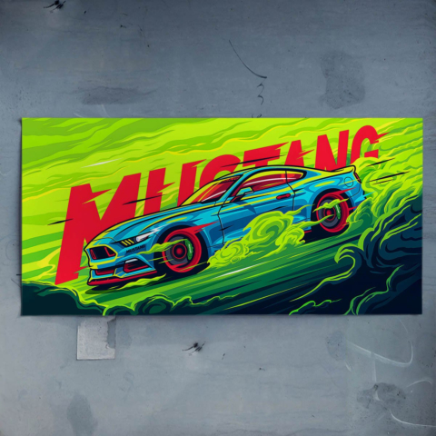 Mustang Rennposter Poster