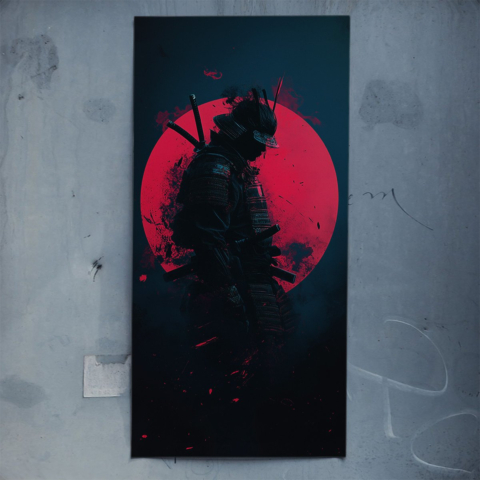 Samurai-Silhouette Poster