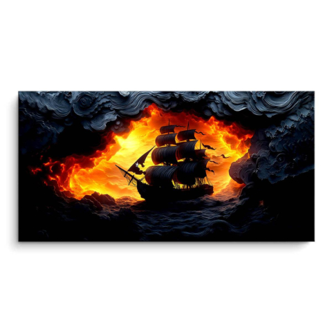 Geisterschiff PVC Matt Leinwandbild