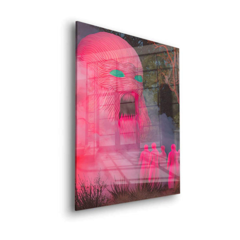Pink Monster Awakening Acrylic Glass Art