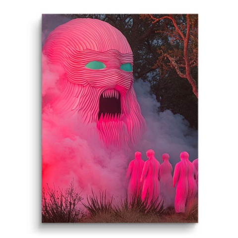 Pink Monster Awakening PVC Matt Art
