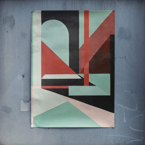Abstrakcja Geometryczna Plakat