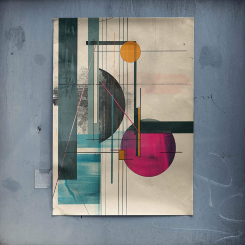 Arte Abstracto Geométrico Póster
