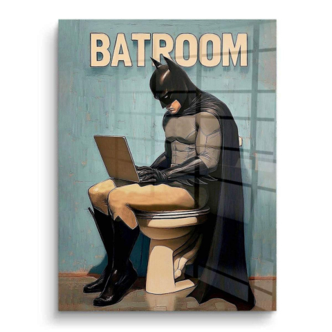 Bathroom Batman PVC Gloss Art