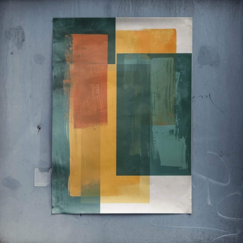 Composición Geométrica Abstracta Póster