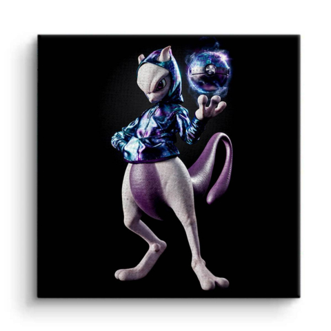 Cyberkatze Trainer Leinwandbild