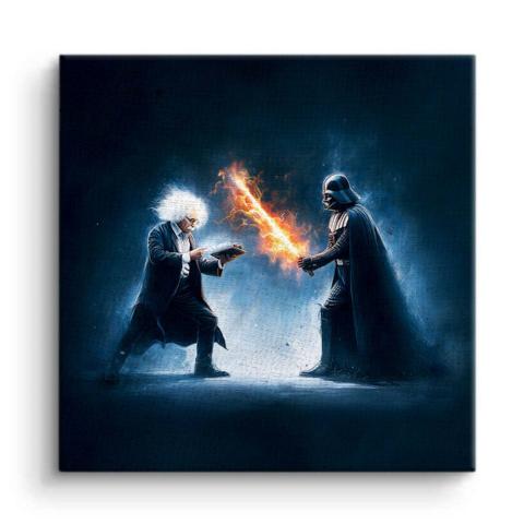 Epischer Showdown Leinwandbild