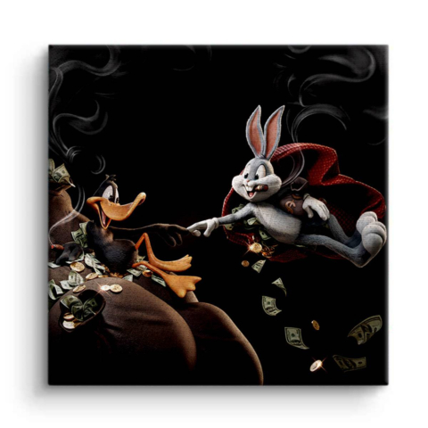 Geld-Halo Leinwandbild