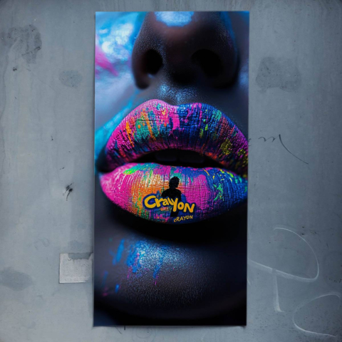 Neon Bemalte Lippen Poster