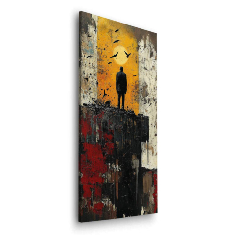 Einsamkeit bei Dämmerung Dibond Matt Kunst