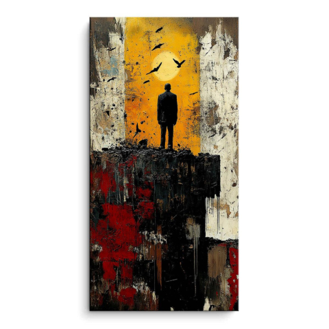 Einsamkeit bei Dämmerung PVC Matt Kunst