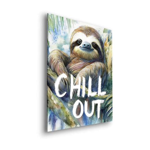 Chill Sloth Print Dibond Mat Art